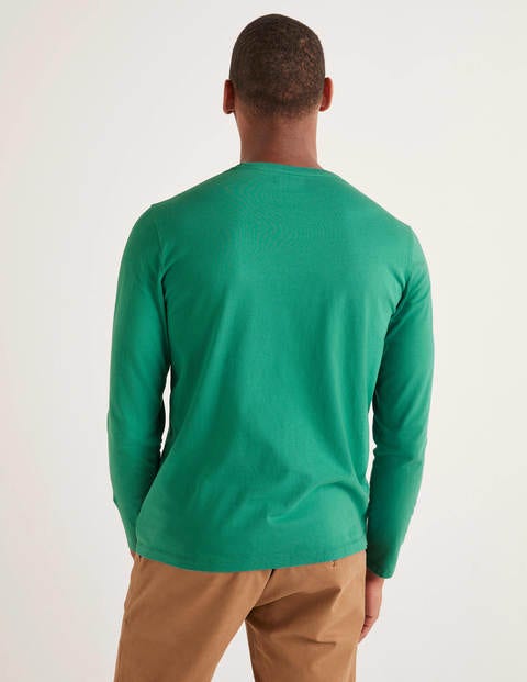 Long Sleeve Washed T-Shirt - Eden Green Long Sleeve Washed T-Shirt - Eden Green