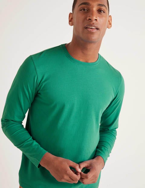Long Sleeve Washed T-Shirt - Eden Green Long Sleeve Washed T-Shirt - Eden Green