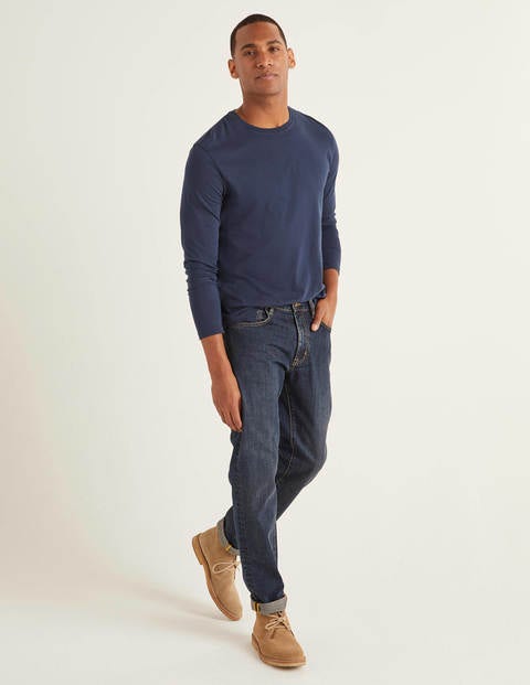 Long Sleeve Washed T-Shirt - Navy Long Sleeve Washed T-Shirt - Navy
