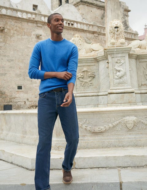 Cashmere Crew Neck - Malibu Blue Cashmere Crew Neck - Malibu Blue