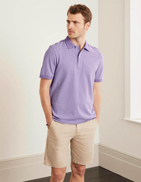 Piqué Polo - Cool Violet Stripe Piqué Polo - Cool Violet Stripe