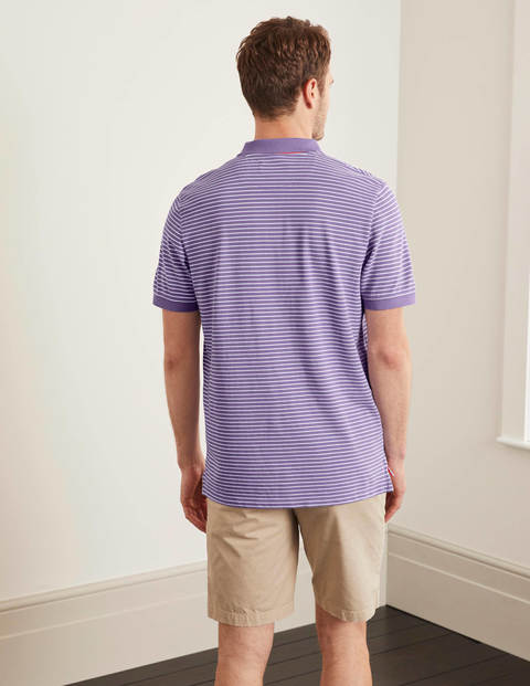 Piqué Polo - Cool Violet Stripe Piqué Polo - Cool Violet Stripe