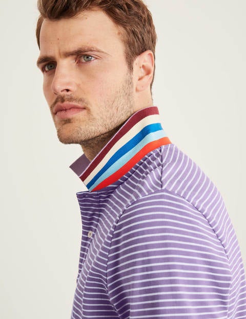 Piqué Polo - Cool Violet Stripe Piqué Polo - Cool Violet Stripe