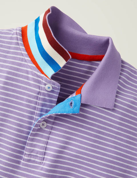 Piqué Polo - Cool Violet Stripe Piqué Polo - Cool Violet Stripe
