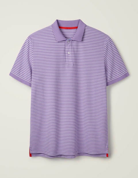 Piqué Polo - Cool Violet Stripe Piqué Polo - Cool Violet Stripe
