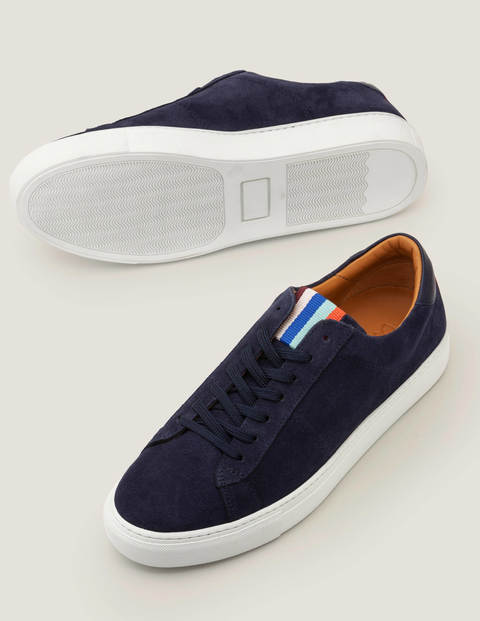 Leather Trainers - Navy Suede Leather Trainers - Navy Suede