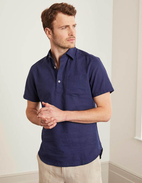 Linen Cotton Popover - Light Navy Linen Cotton Popover - Light Navy