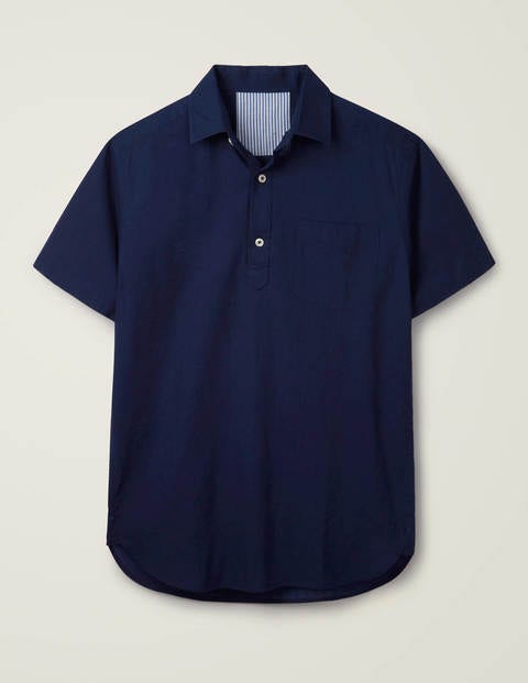Tunique en lin et coton - Bleu marine clair Tunique en lin et coton - Bleu marine clair
