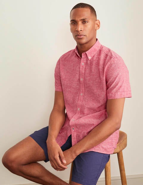 Malton Hemd mit kurzen Ärmeln - Amarant, Chambray Malton Hemd mit kurzen Ärmeln - Amarant, Chambray
