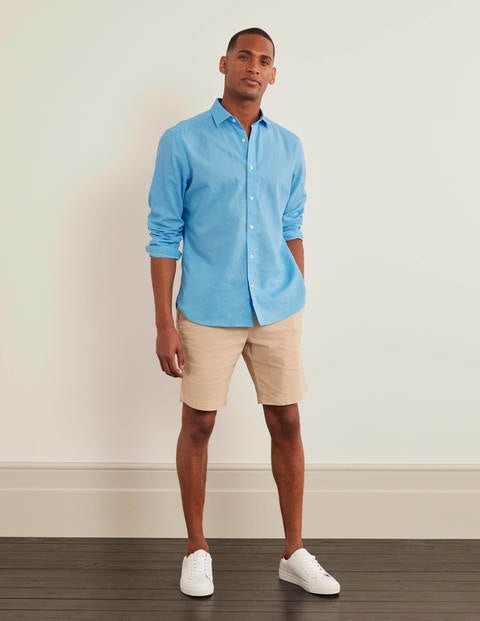 Linen Cotton Shirt - Cool Aqua Linen Cotton Shirt - Cool Aqua
