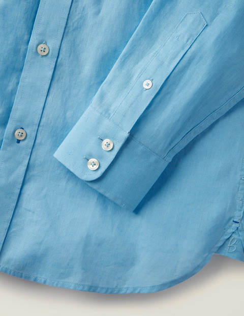 Linen Cotton Shirt - Cool Aqua Linen Cotton Shirt - Cool Aqua