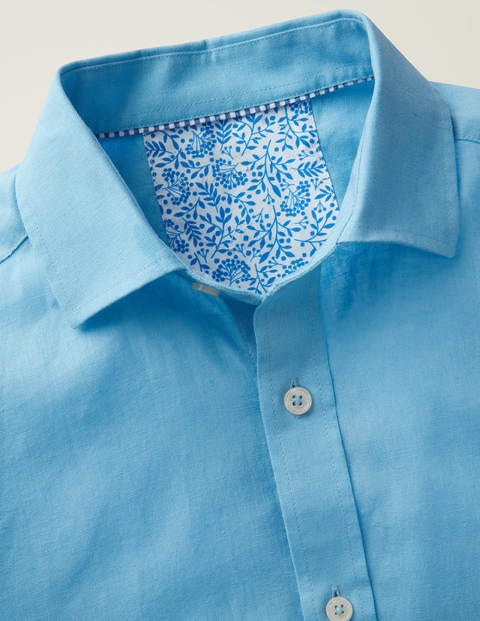 Linen Cotton Shirt - Cool Aqua Linen Cotton Shirt - Cool Aqua