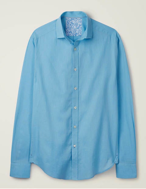Linen Cotton Shirt - Cool Aqua Linen Cotton Shirt - Cool Aqua