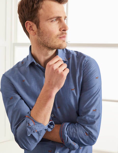 Slim Fit Pattern Shirt - Daschund Slim Fit Pattern Shirt - Daschund