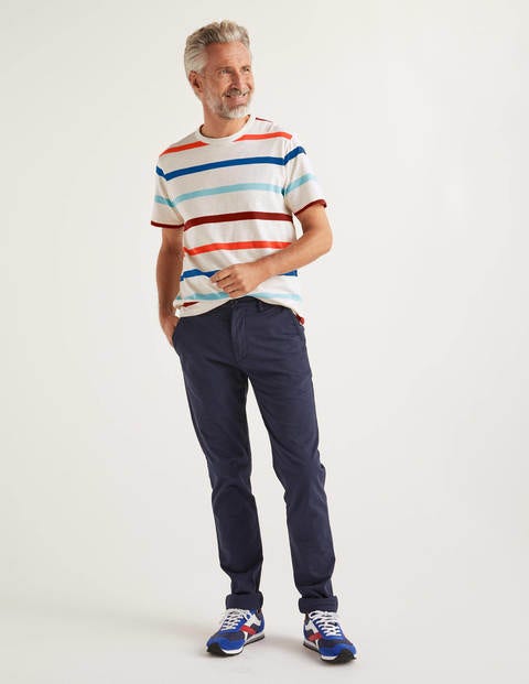 Slub Stripe T-shirt - Oatmeal Multi Stripe Slub Stripe T-shirt - Oatmeal Multi Stripe