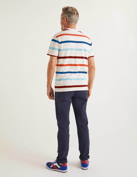 Slub Stripe T-shirt - Oatmeal Multi Stripe Slub Stripe T-shirt - Oatmeal Multi Stripe