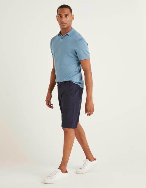 Utility-Shorts aus Baumwollleinen - Navy Utility-Shorts aus Baumwollleinen - Navy