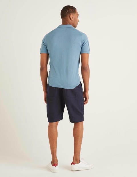 Utility-Shorts aus Baumwollleinen - Navy Utility-Shorts aus Baumwollleinen - Navy