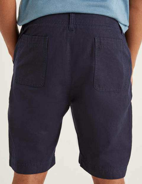 Utility-Shorts Aus Baumwollleinen - Navy Utility-Shorts Aus Baumwollleinen - Navy
