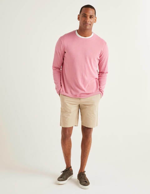 Haddon Cotton Linen Crew - Formica Pink Haddon Cotton Linen Crew - Formica Pink