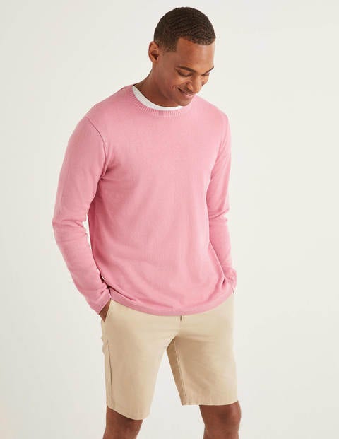 Haddon Cotton Linen Crew - Formica Pink Haddon Cotton Linen Crew - Formica Pink