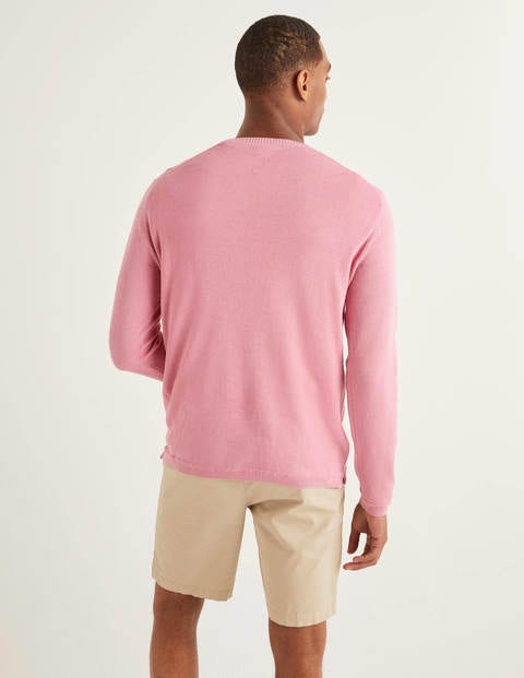 Haddon Cotton Linen Crew - Formica Pink Haddon Cotton Linen Crew - Formica Pink