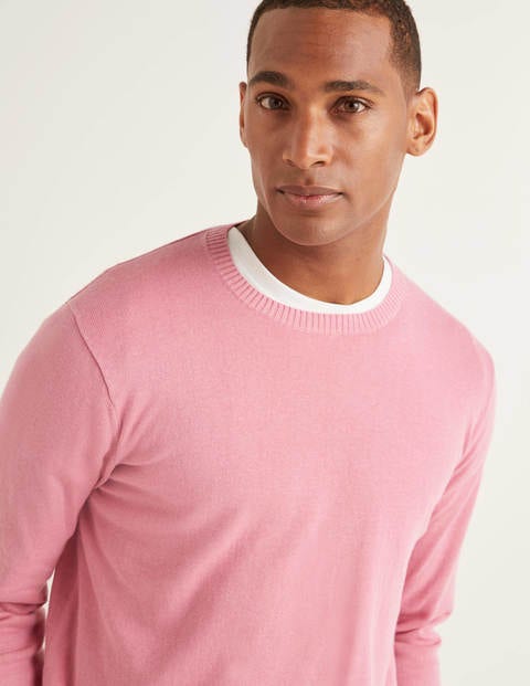 Haddon Cotton Linen Crew - Formica Pink Haddon Cotton Linen Crew - Formica Pink
