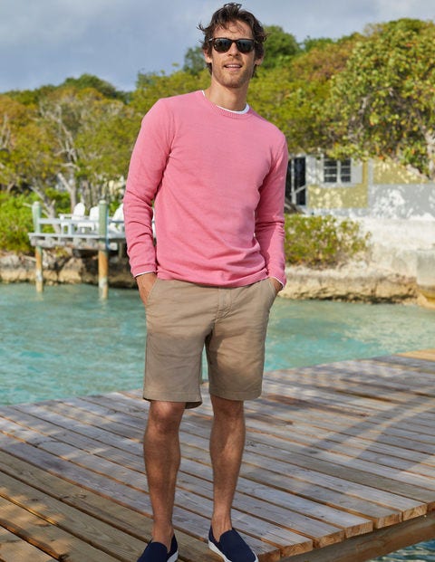 Haddon Cotton Linen Crew - Formica Pink Haddon Cotton Linen Crew - Formica Pink