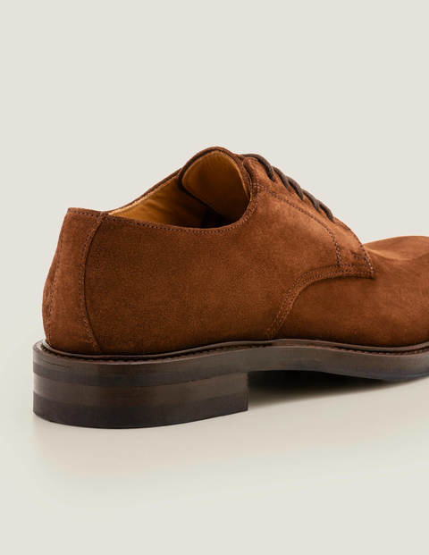 Corby Derby Shoes - Chestnut Suede