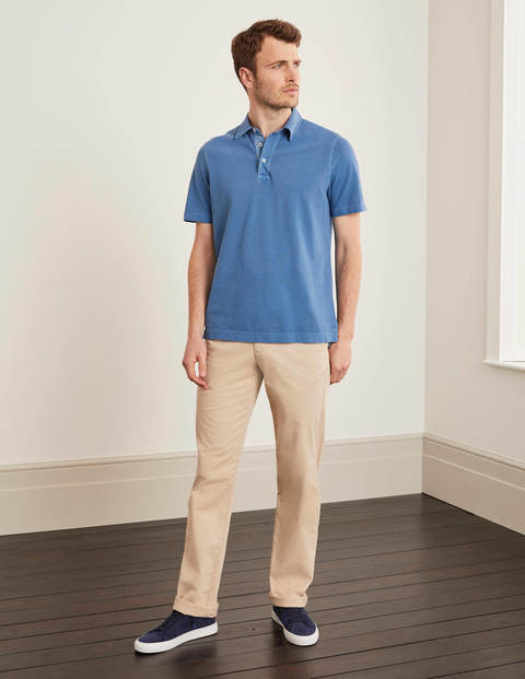 Stückgefärbtes Poloshirt - Strahlendes Marineblau Stückgefärbtes Poloshirt - Strahlendes Marineblau