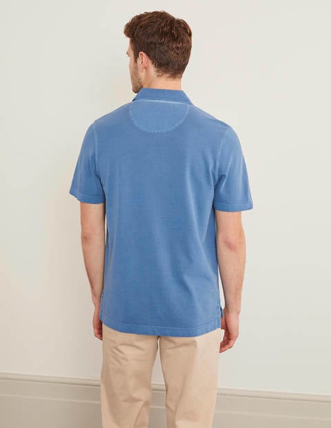 Stückgefärbtes Poloshirt - Strahlendes Marineblau Stückgefärbtes Poloshirt - Strahlendes Marineblau
