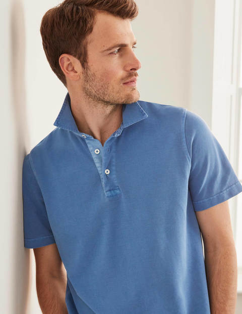 Stückgefärbtes Poloshirt - Strahlendes Marineblau Stückgefärbtes Poloshirt - Strahlendes Marineblau