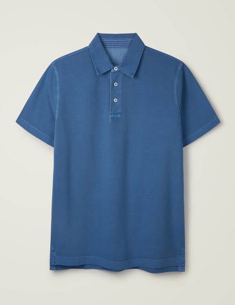 Stückgefärbtes Poloshirt - Strahlendes Marineblau Stückgefärbtes Poloshirt - Strahlendes Marineblau