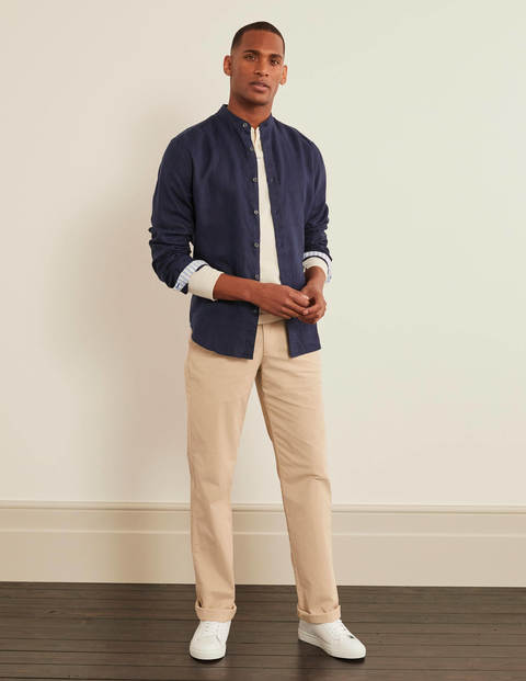 Linen Grandad Shirt - French Navy Linen Grandad Shirt - French Navy