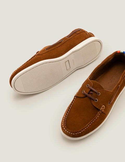Segelschuhe - Tabakbraun, Veloursleder Segelschuhe - Tabakbraun, Veloursleder