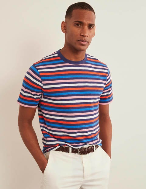 Summer Stripe Crew - College Navy Multi Stripe Summer Stripe Crew - College Navy Multi Stripe