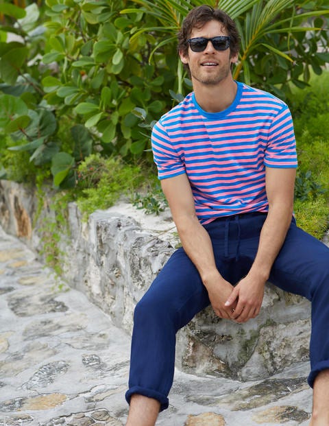 Summer Stripe Crew - Bold Blue/Formica Pink Summer Stripe Crew - Bold Blue/Formica Pink