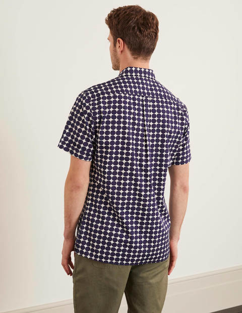 Short Sleeve Shirt - Blue Hand Drawn Spot Short Sleeve Shirt - Blue Hand Drawn Spot