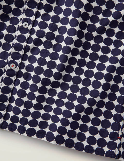 Short Sleeve Shirt - Blue Hand Drawn Spot Short Sleeve Shirt - Blue Hand Drawn Spot