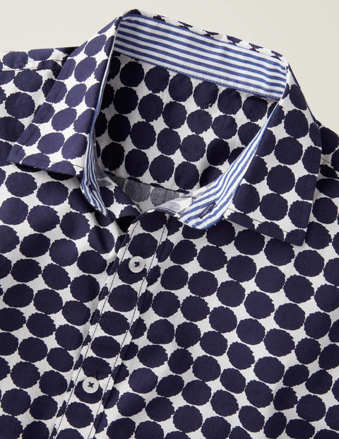 Short Sleeve Shirt - Blue Hand Drawn Spot Short Sleeve Shirt - Blue Hand Drawn Spot