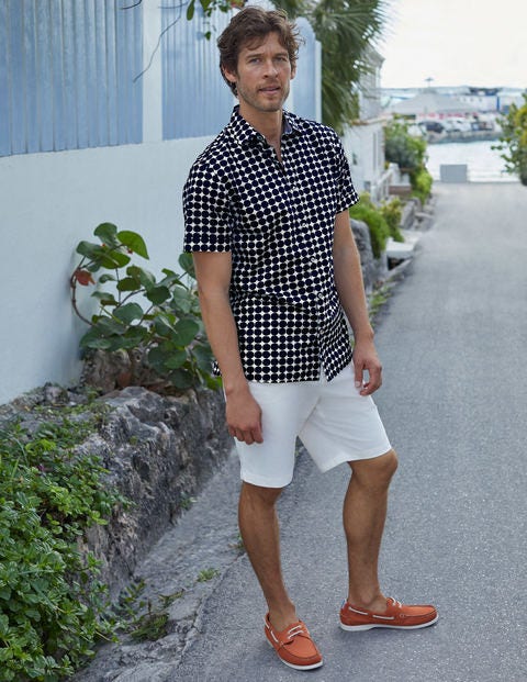 Short Sleeve Shirt - Blue Hand Drawn Spot Short Sleeve Shirt - Blue Hand Drawn Spot