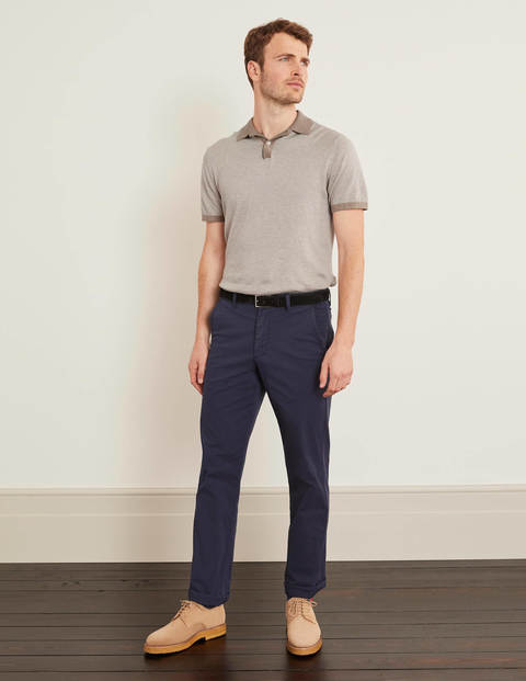 Gestreiftes Strick-Poloshirt - Hellbeige, Gestreift Gestreiftes Strick-Poloshirt - Hellbeige, Gestreift
