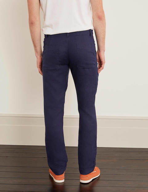 Relaxed Linen Trousers - Peacoat Navy Relaxed Linen Trousers - Peacoat Navy