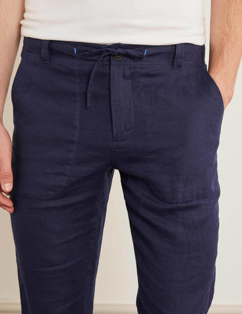 Relaxed Linen Trousers - Peacoat Navy Relaxed Linen Trousers - Peacoat Navy