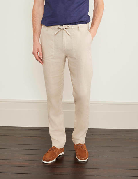 Relaxed Linen Trousers - Stone Relaxed Linen Trousers - Stone