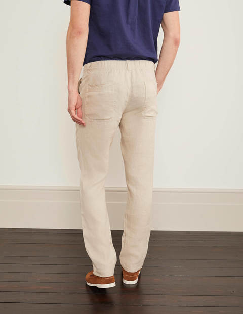 Relaxed Linen Trousers - Stone Relaxed Linen Trousers - Stone