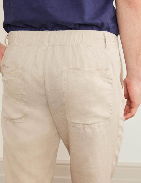 Relaxed Linen Trousers - Stone Relaxed Linen Trousers - Stone