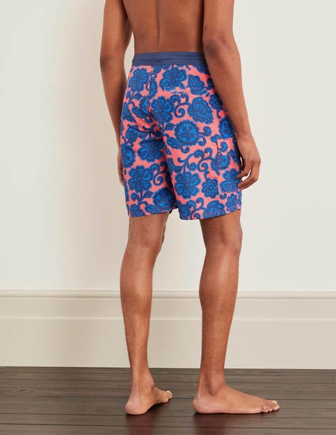 Short de bain - Motif floral rose corail Short de bain - Motif floral rose corail