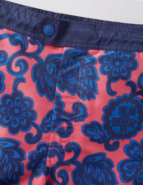 Short de bain - Motif floral rose corail Short de bain - Motif floral rose corail