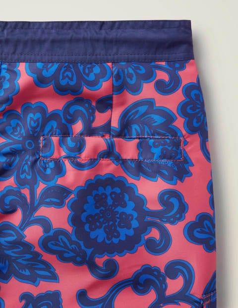Short de bain - Motif floral rose corail Short de bain - Motif floral rose corail